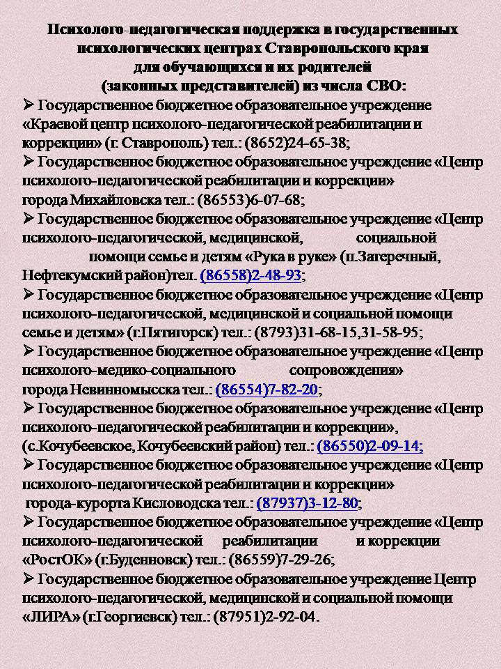 Психолого-педагогическая поддержка.